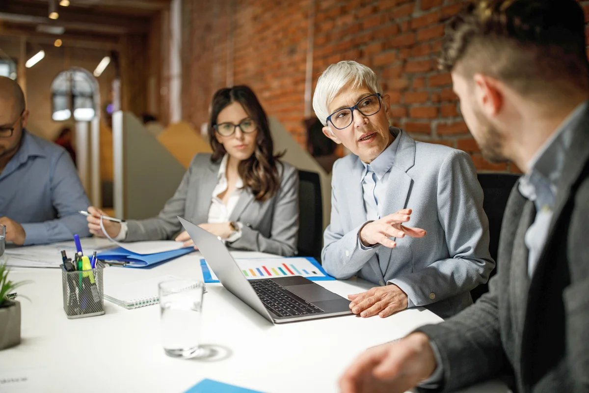 Team reviewing charts during a strategy session—strategic planning for nonprofits.
