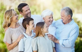 Happy seniors after their children helped them use a financial power of attorney in California to manage their finances.