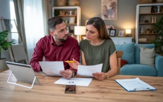 New Scam Alert Attacking Los Angeles: couple reviews suspicious mail and reports at home